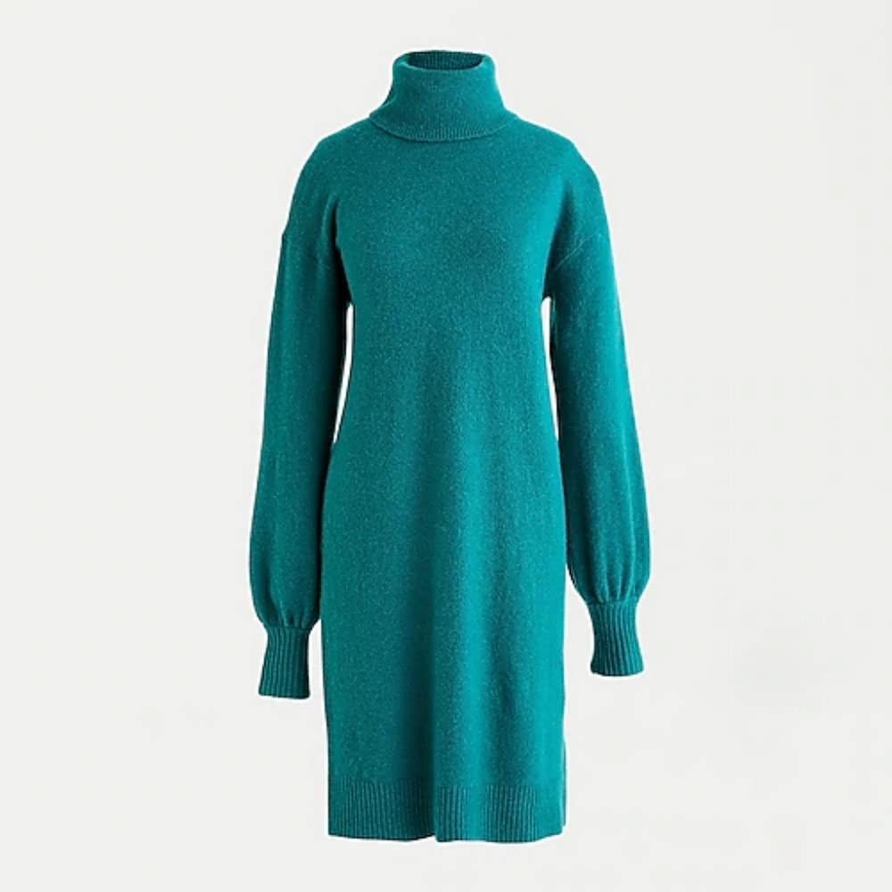 Turtleneck sweater dress in super soft yarn